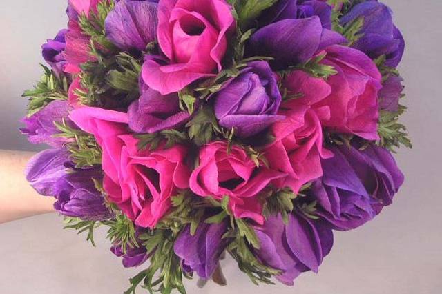 Bouquet morado y rosa