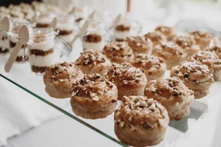 Rolls de canela y pistacho