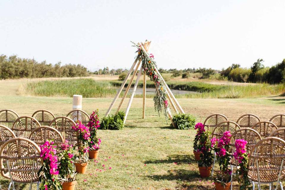 Ceremonia con tipi