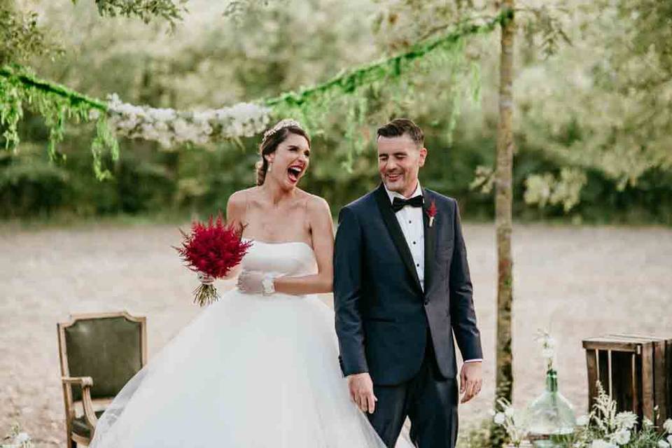 Novios durante la ceremonia