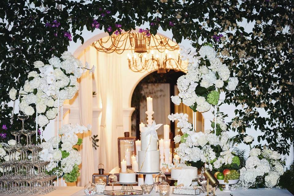 Boda rosas blanca