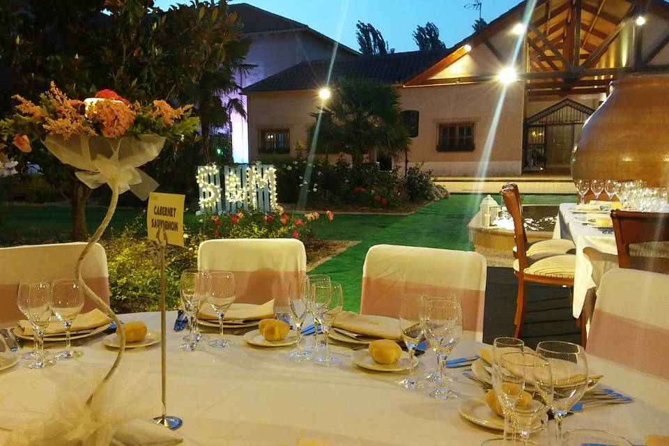 Banquete patio exterior