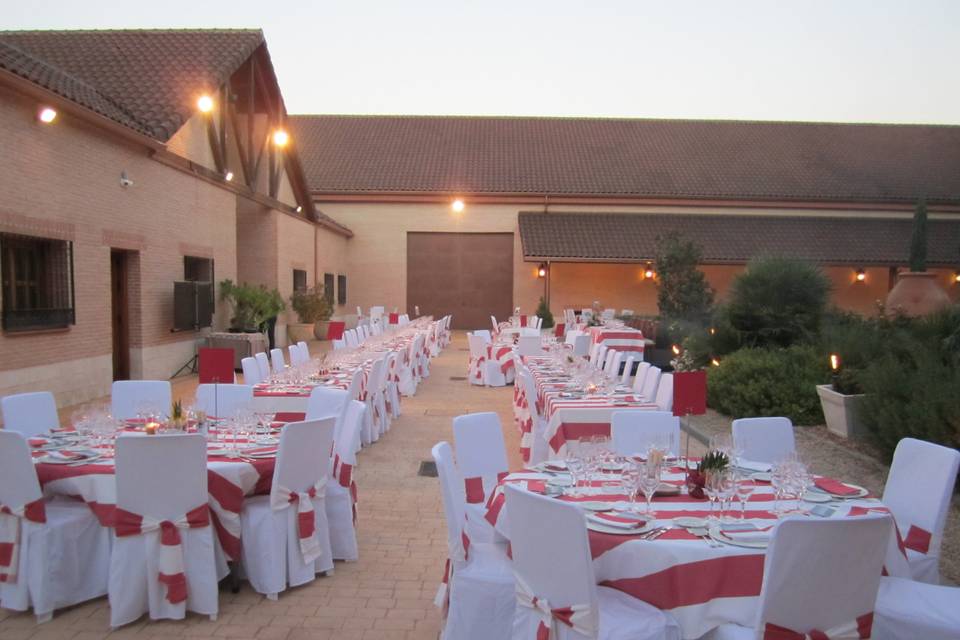 Banquete patio exterior