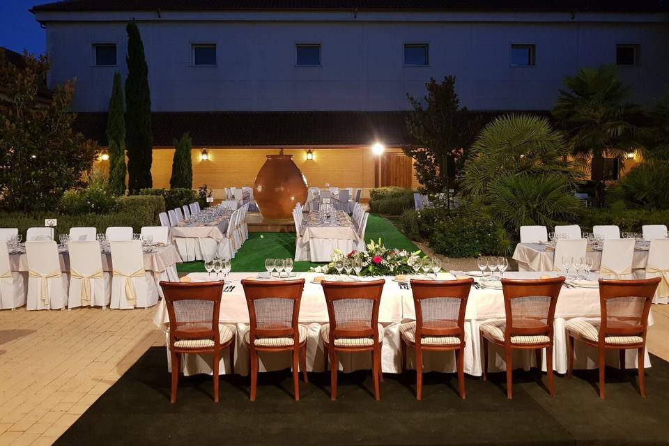 Banquete patio exterior
