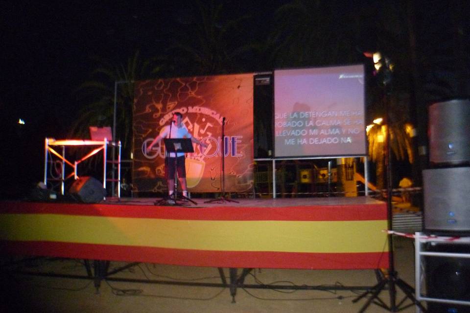 Escenario del karaoke