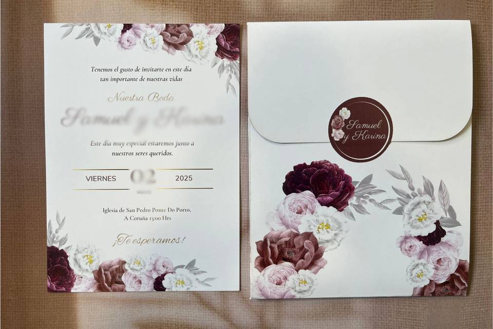 Invitación flores