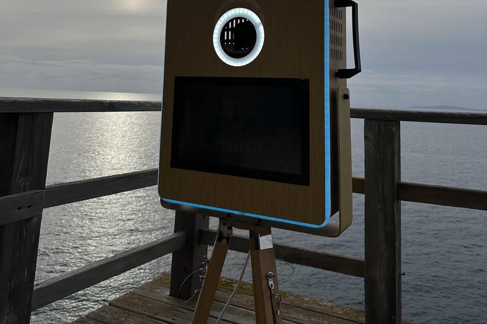 Wooden photo booth