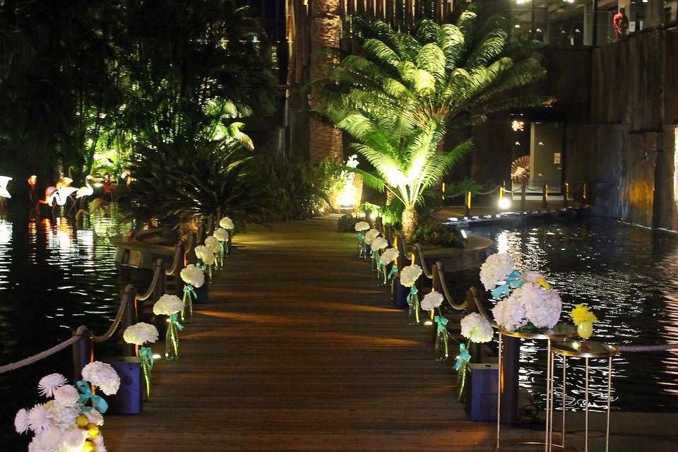 Deco puente boda R+M