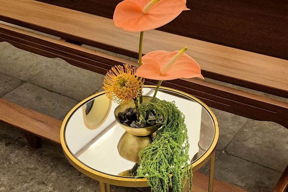 Detalle deco tropical boda