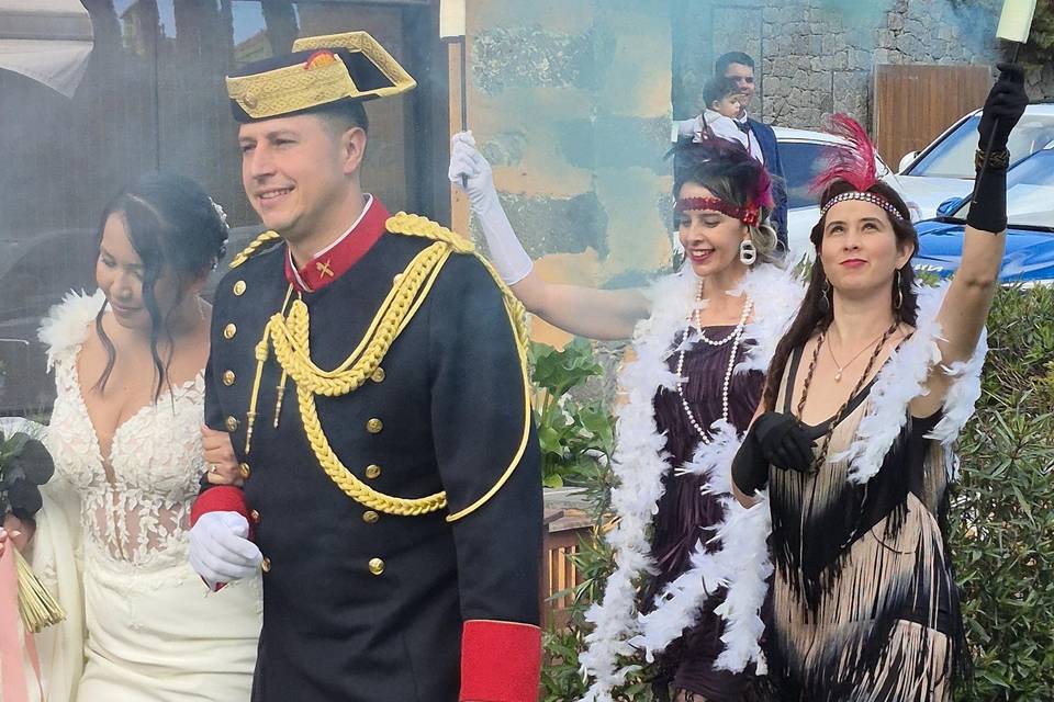 Entrada novios celebración