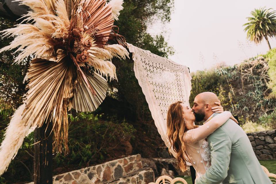 Novios recién casados