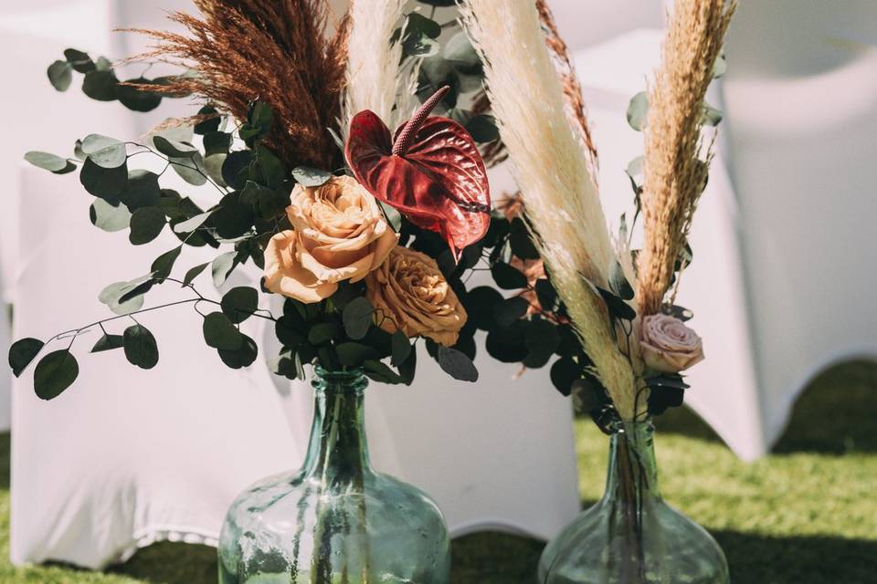Detalle deco ceremonia boho