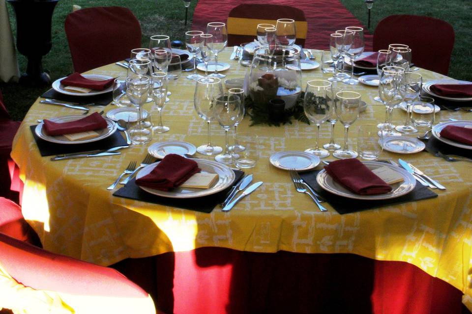 Elegante mesa de boda