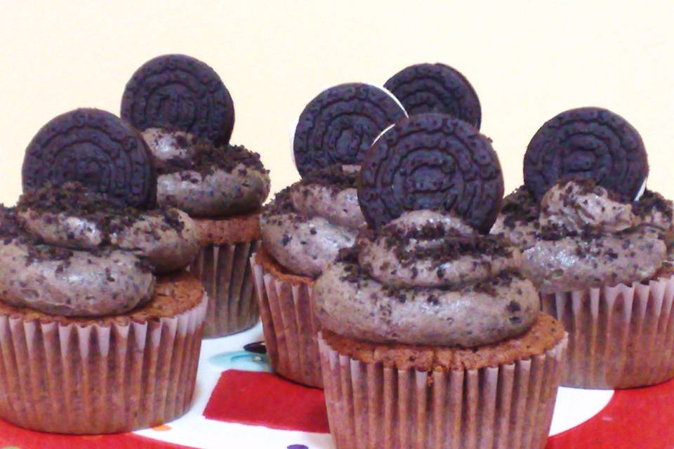 Cupcakes de galleta Oreo