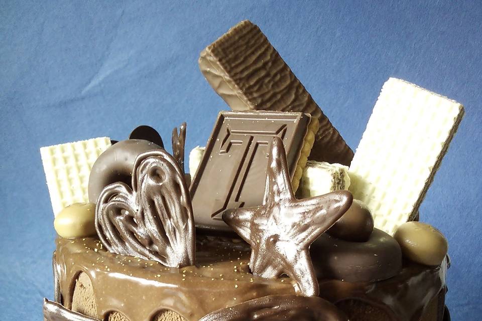 Drip-cake de chocolate