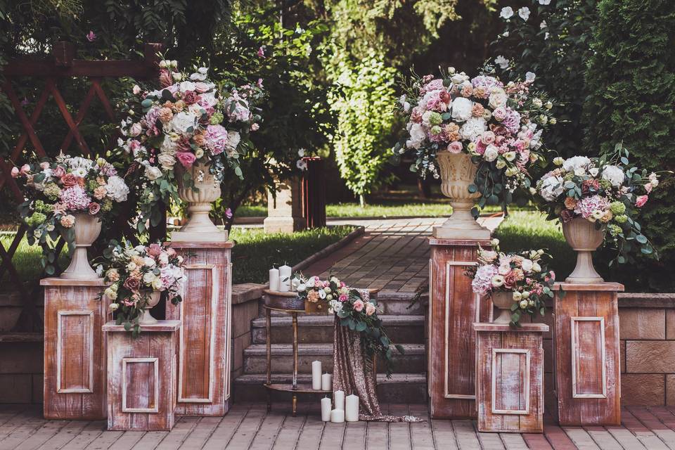 Ramo de novia con rosas