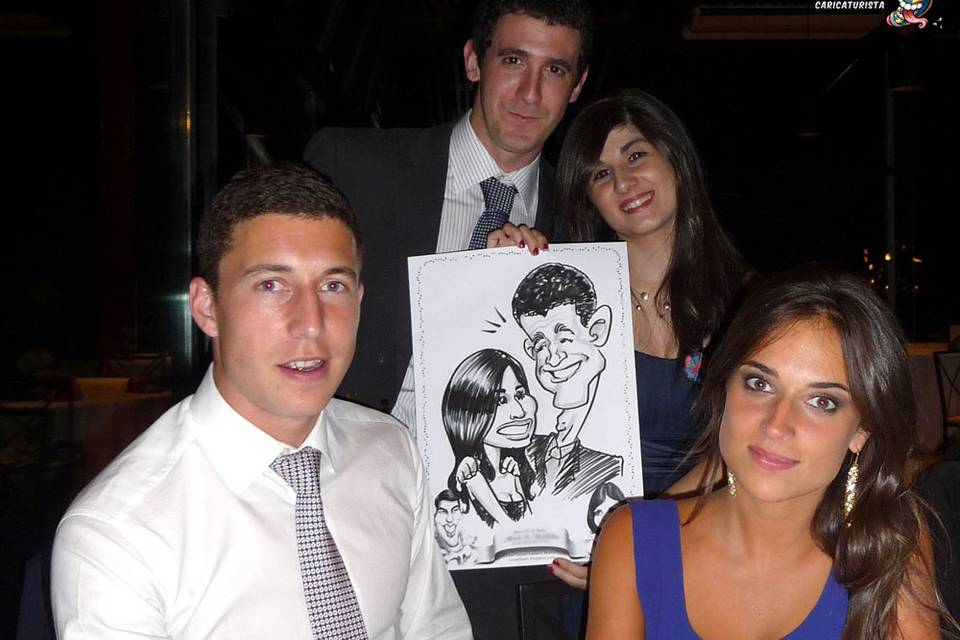 DCM Caricaturista en bodas