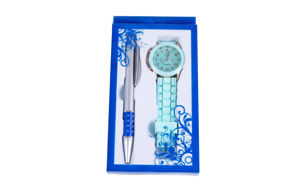 Set de reloj y bolígrafo