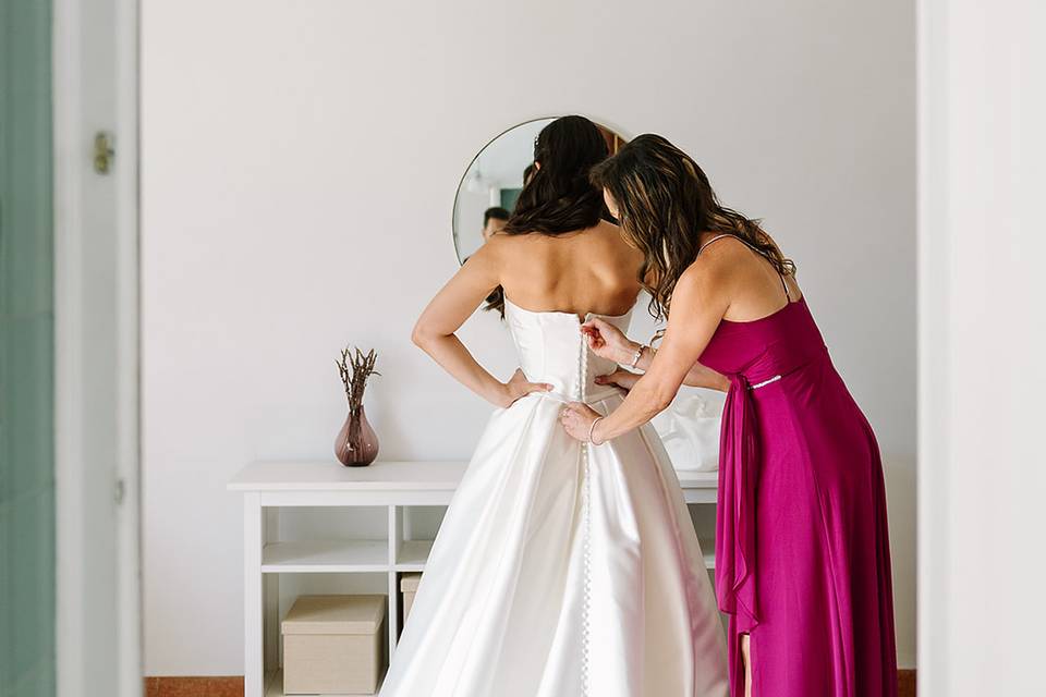 Detalles finales en vestido