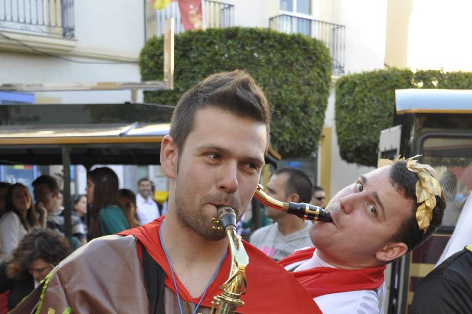 Trombón y saxo