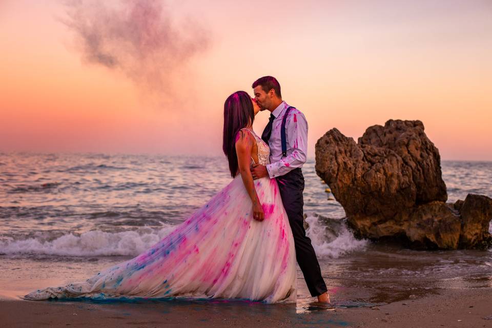 Postboda ByB en la playa