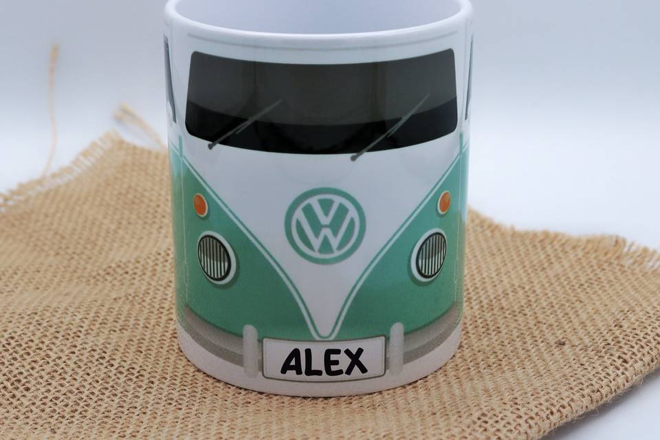 Taza camper con nombre