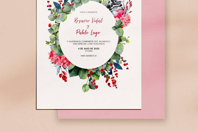 Invitación hortensia
