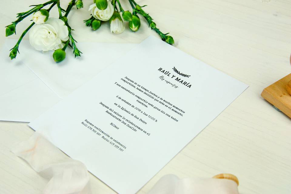 Invitación hortensia