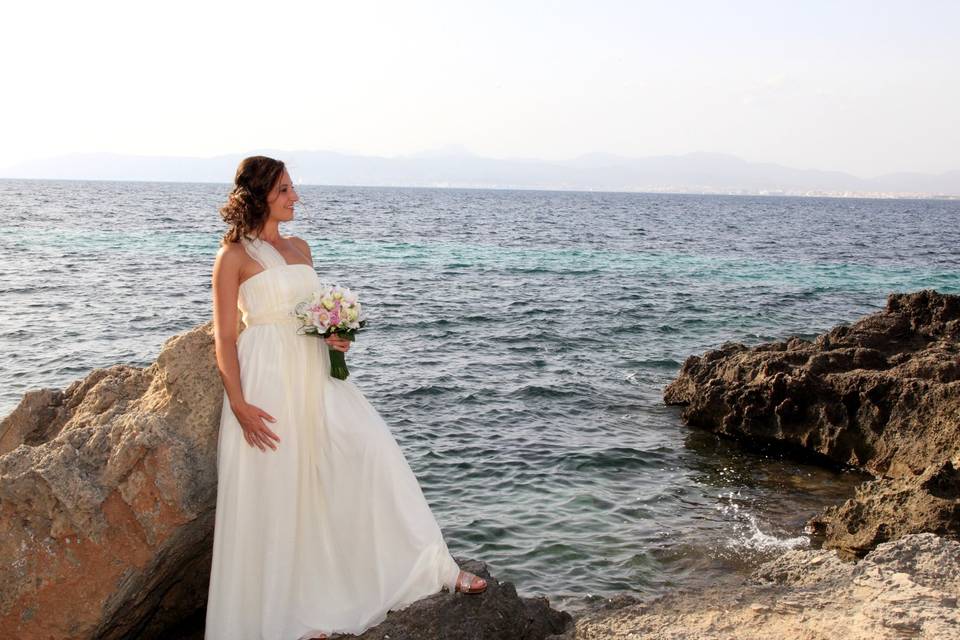 Vestido de novia romano