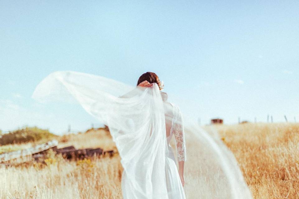 Vestido de novia sostenible