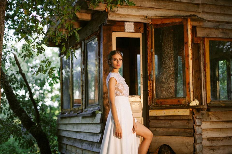 Vestido de novia sostenible