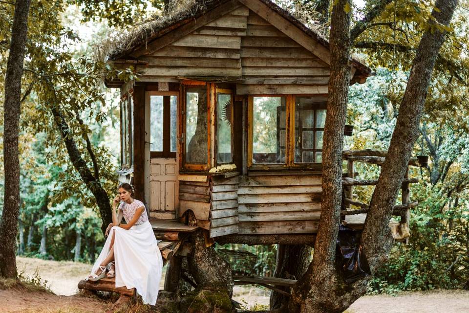 Vestido de novia sostenible