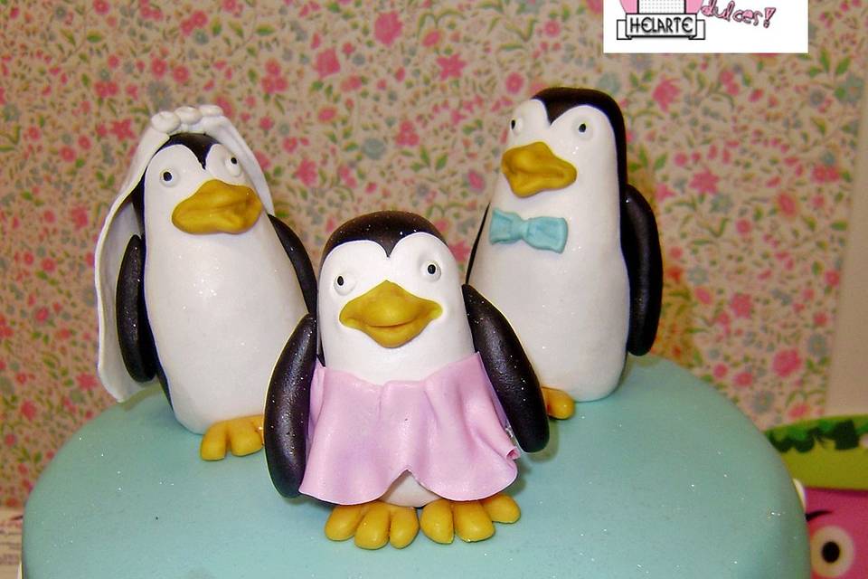 Tarta pingüínos