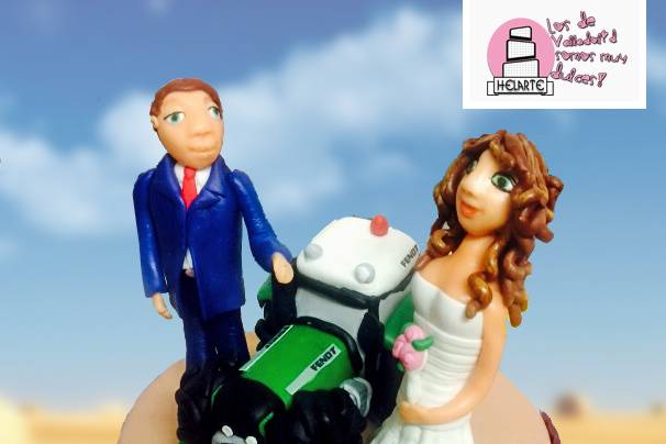 Tarta de boda tractor