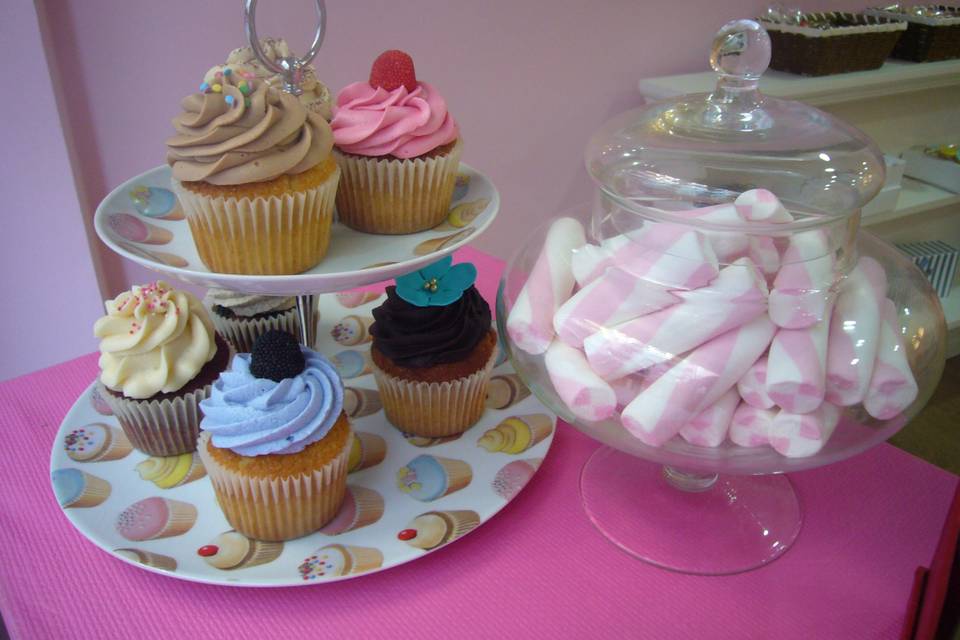 Cupcakes para mesas dulces