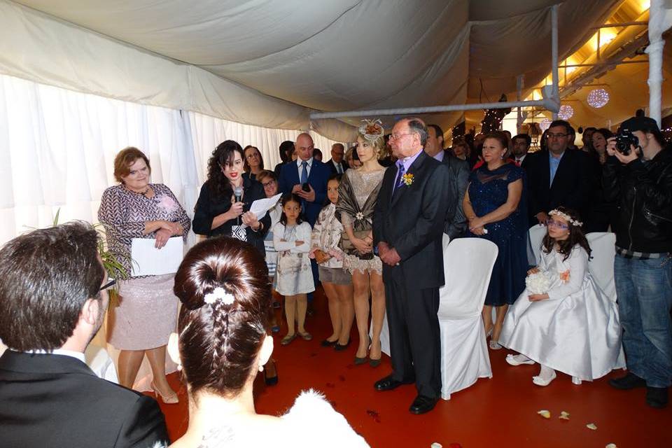 Nadía y Rubén en plena ceremonia