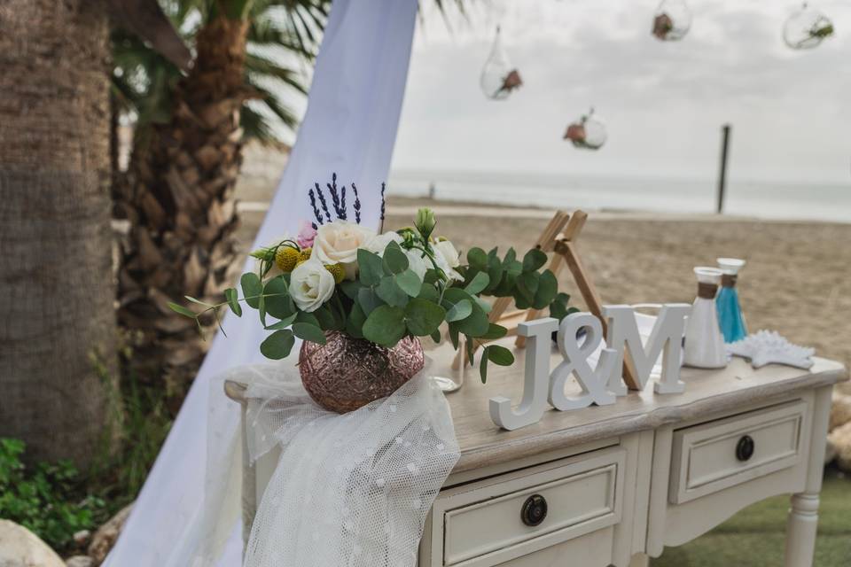 Ceremonia civil en la playa