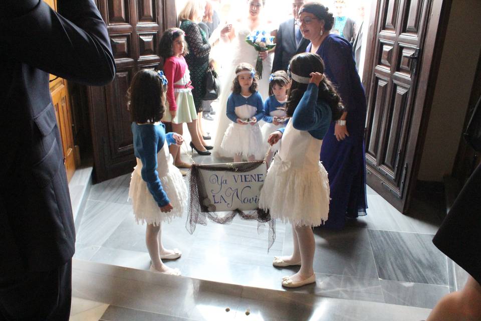 Entrada Iglesia, boda marinera