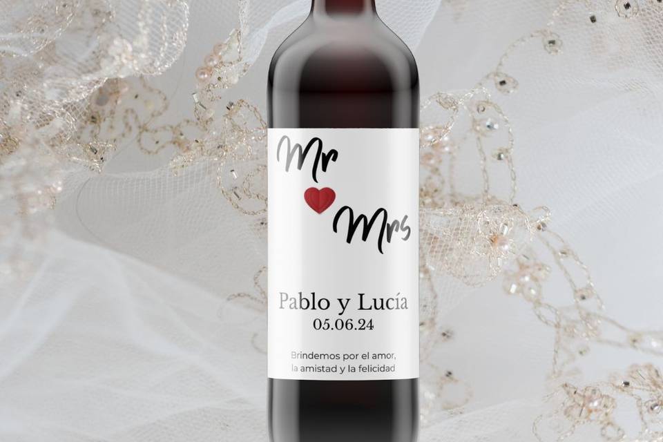 Etiqueta personalizable para vino