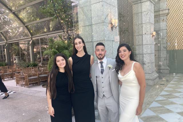 Foto con los novios