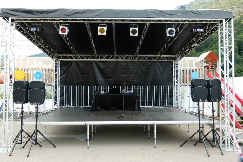 Escenario montado