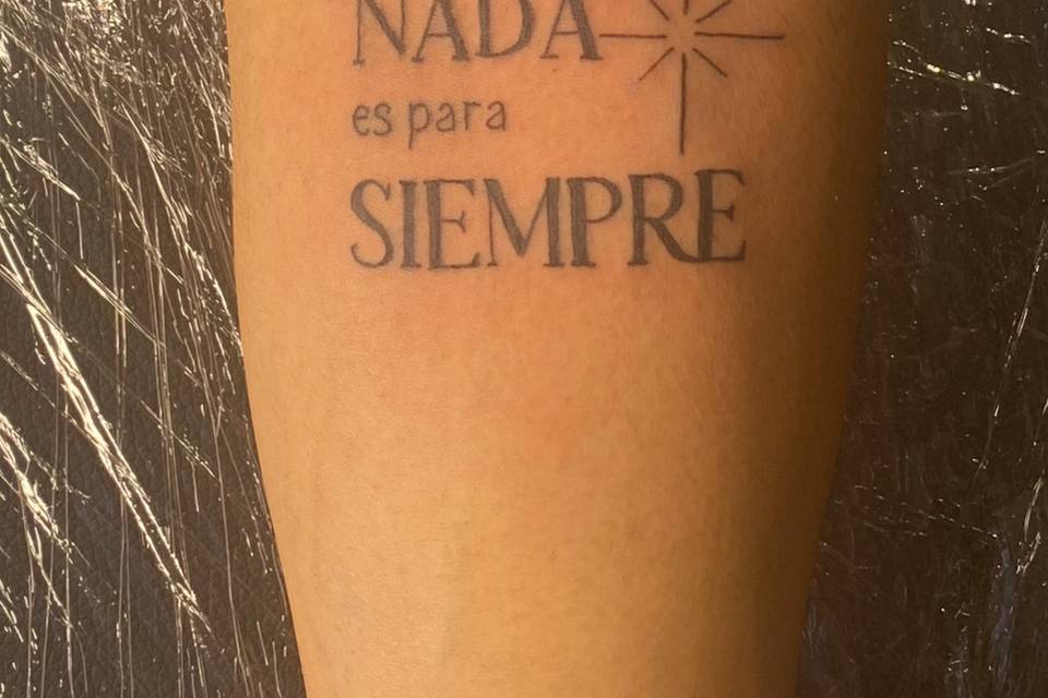 Nada es para siempre tattoo