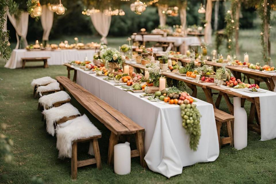 Boda con frutas de temporada