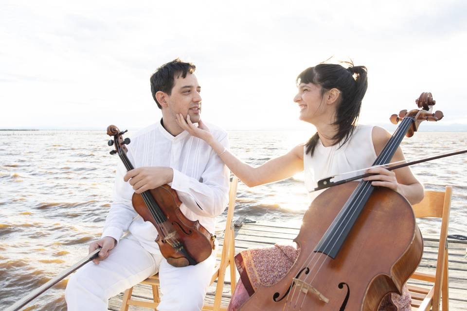 Música en la playa