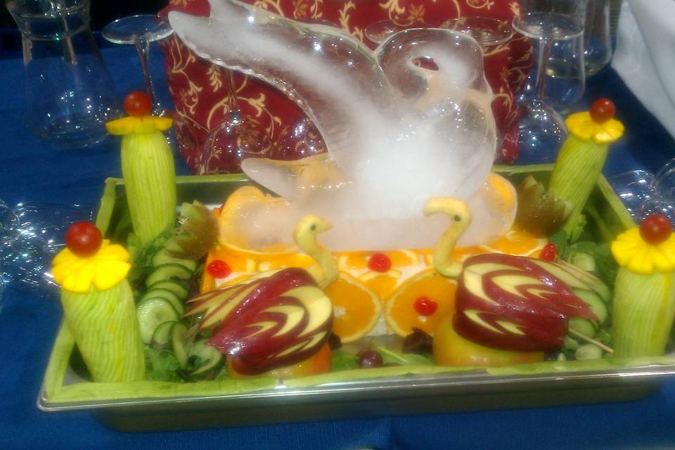 Escultura hielo buffet