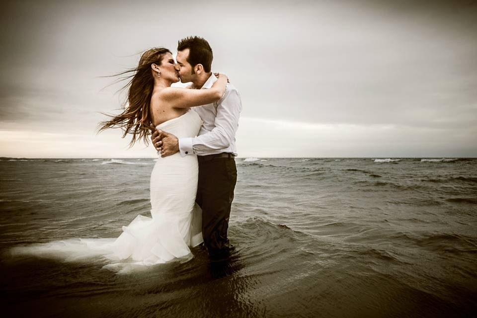 Beso en el mar