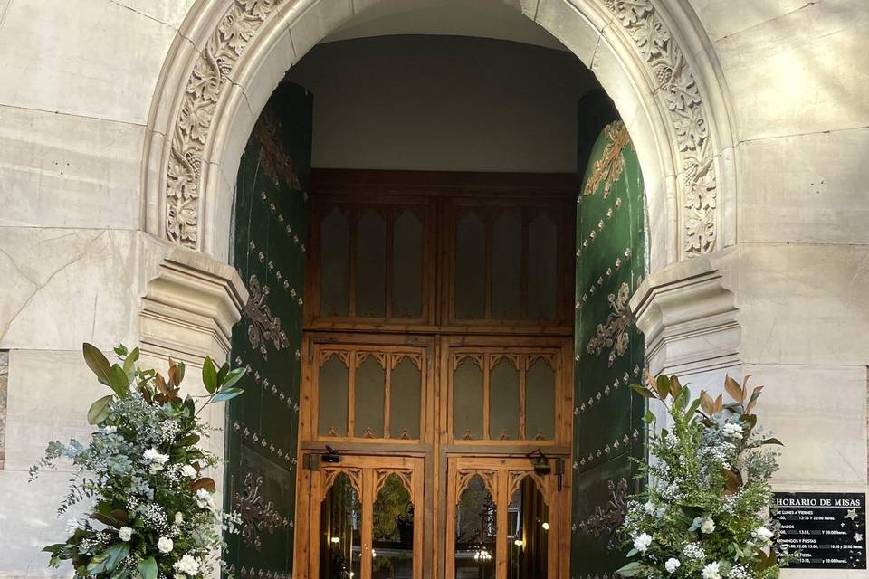 Columnas de flores