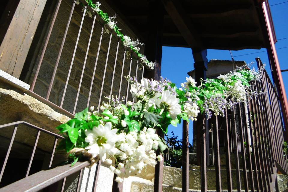 Decoración floral campestre