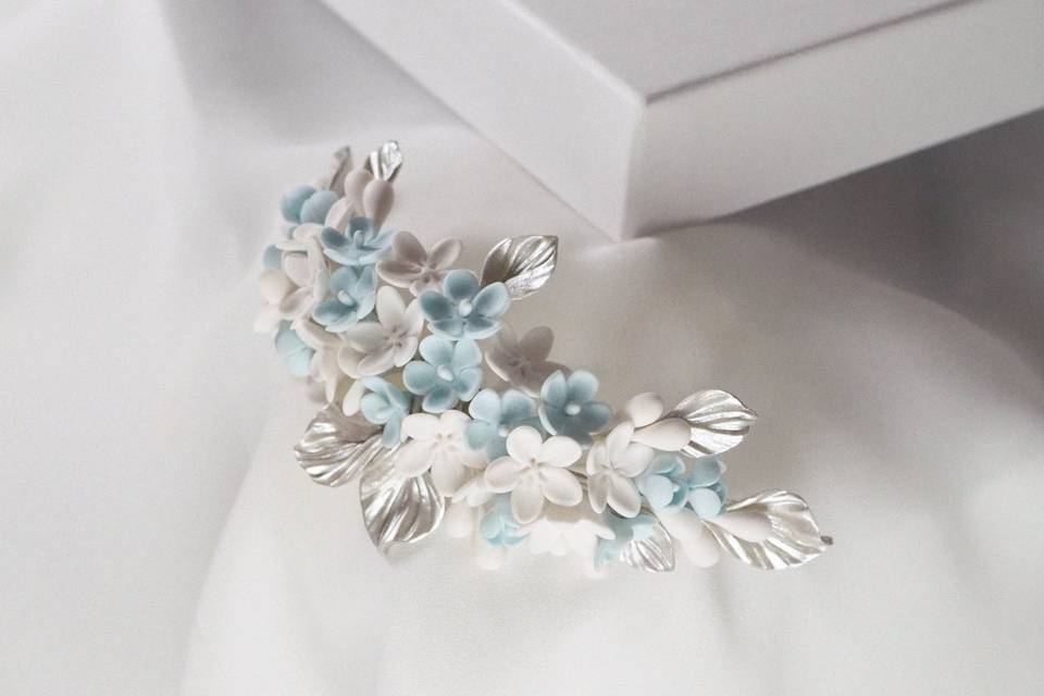 Tocado Trasero Detalle Azul