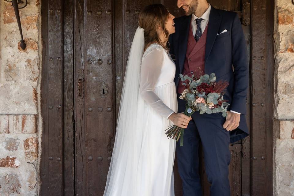 Novios en el jardin